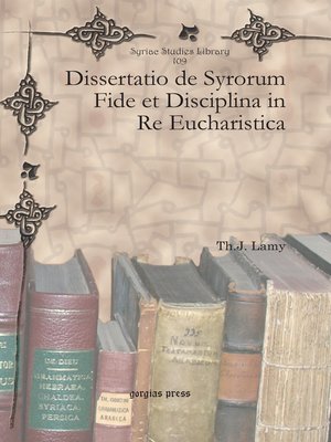 cover image of Dissertatio de Syrorum Fide et Disciplina in Re Eucharistica